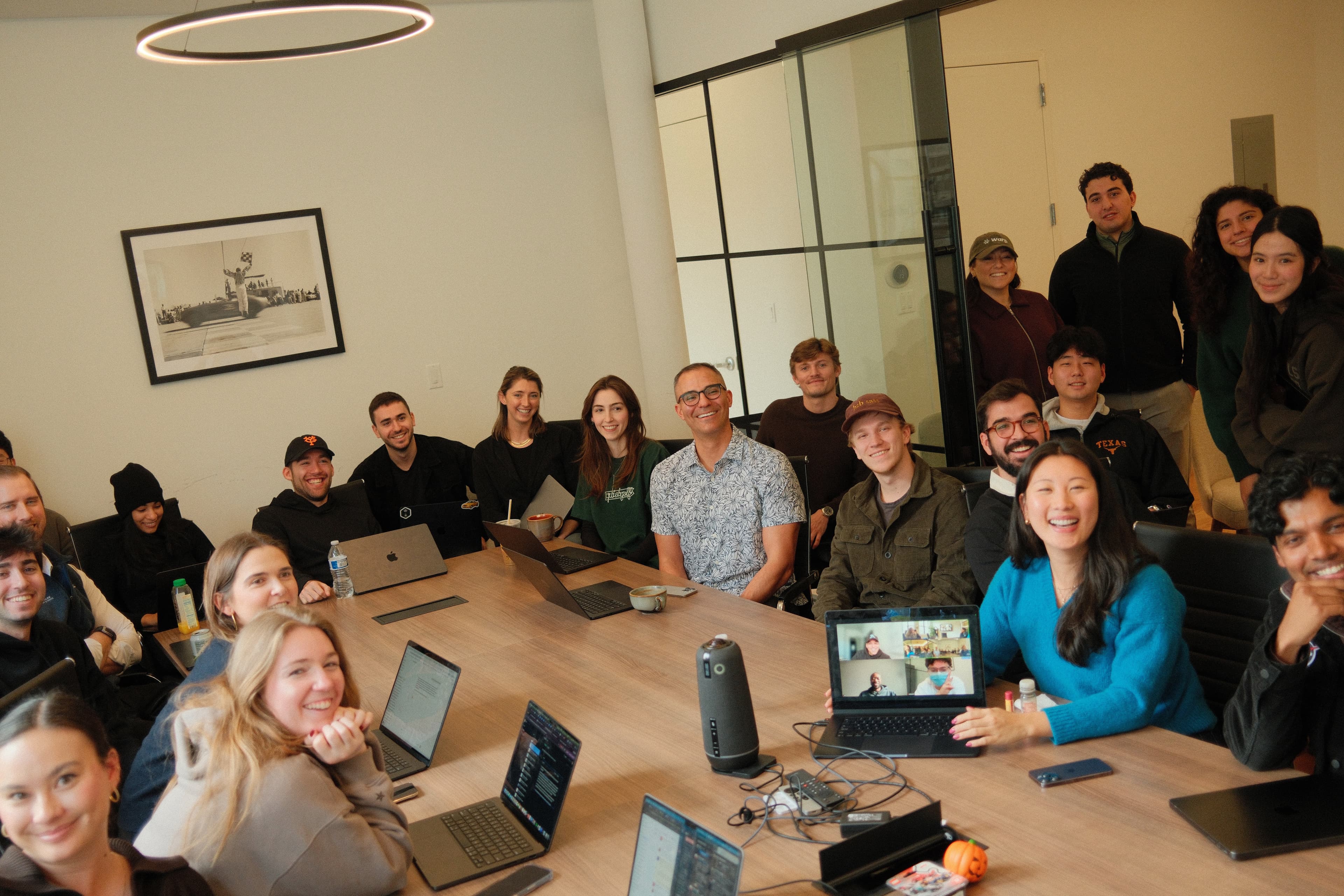 Warp team working together at quarterly offsite